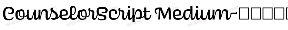 CounselorScript Medium字体转换